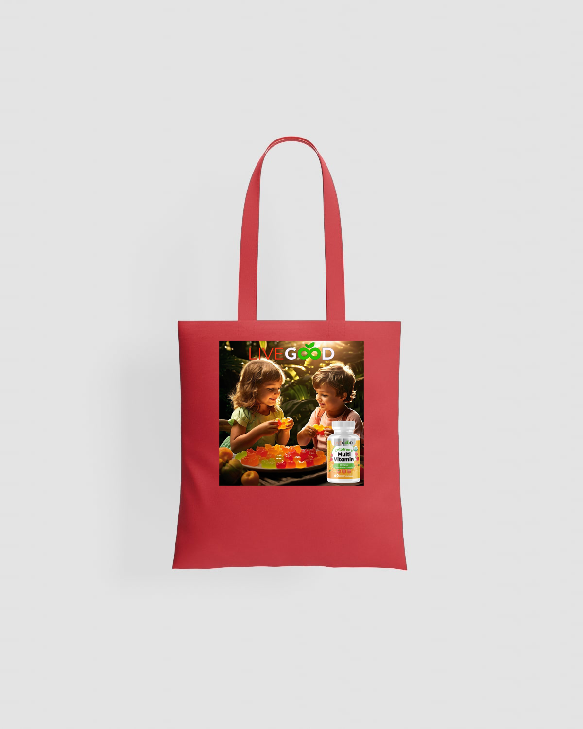 viper-89 Tote bag, customizable, 100% cotton, unisex, Redproduct image