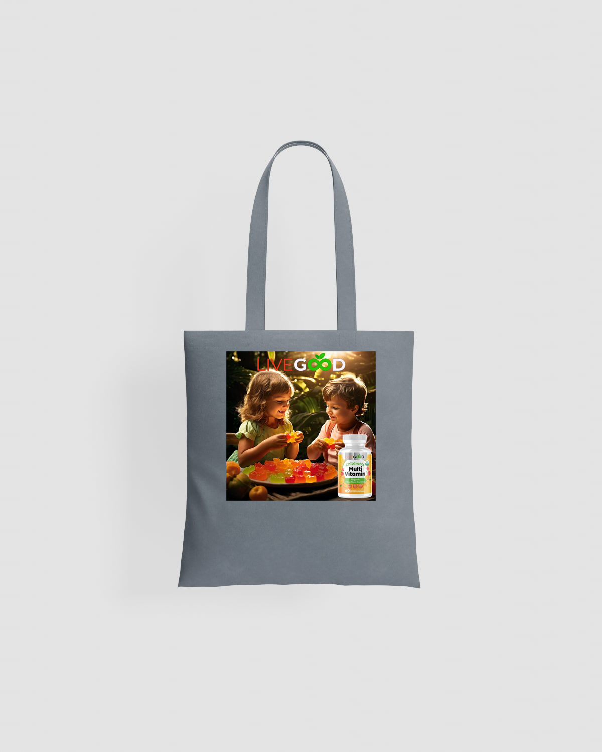 viper-89 Tote bag, customizable, 100% cotton, unisex, Greyproduct image