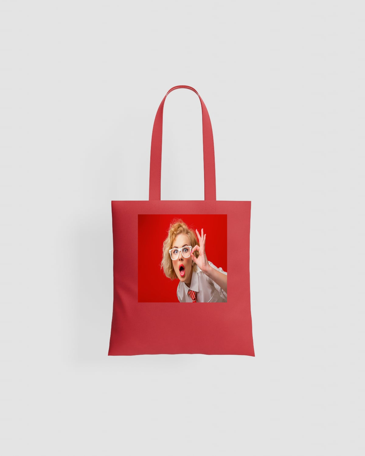 viper-89 Tote bag, customizable, 100% cotton, unisex, Red viper-89 Tote bag, customizable, 100% cotton, unisex, Redproduct image