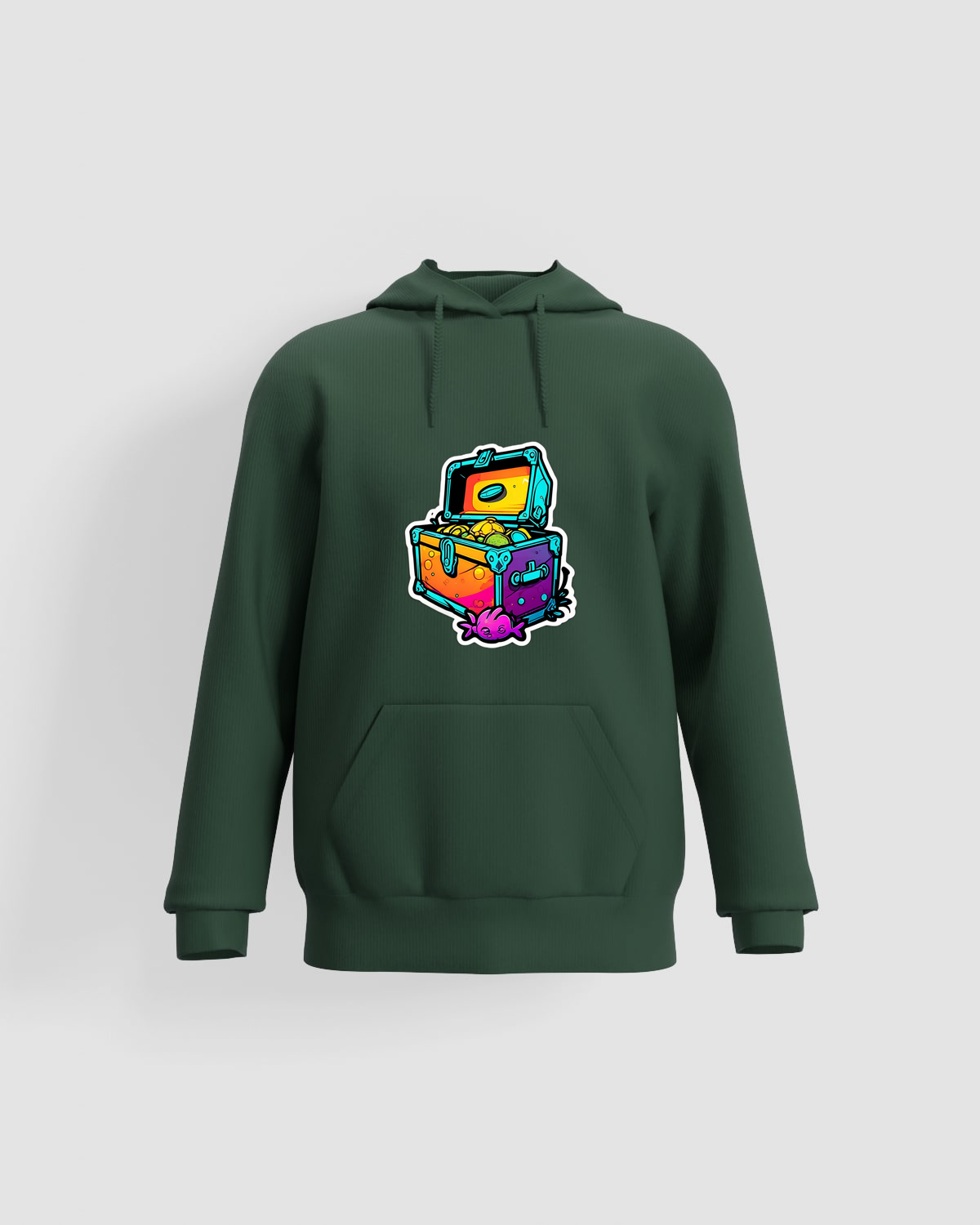 Treasure Hoodie, customizable, 80% cotton, Greenproduct image