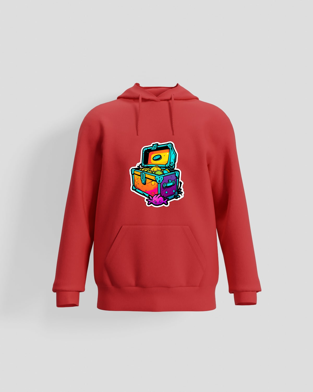 Treasure Hoodie, customizable, 80% cotton, Redproduct image