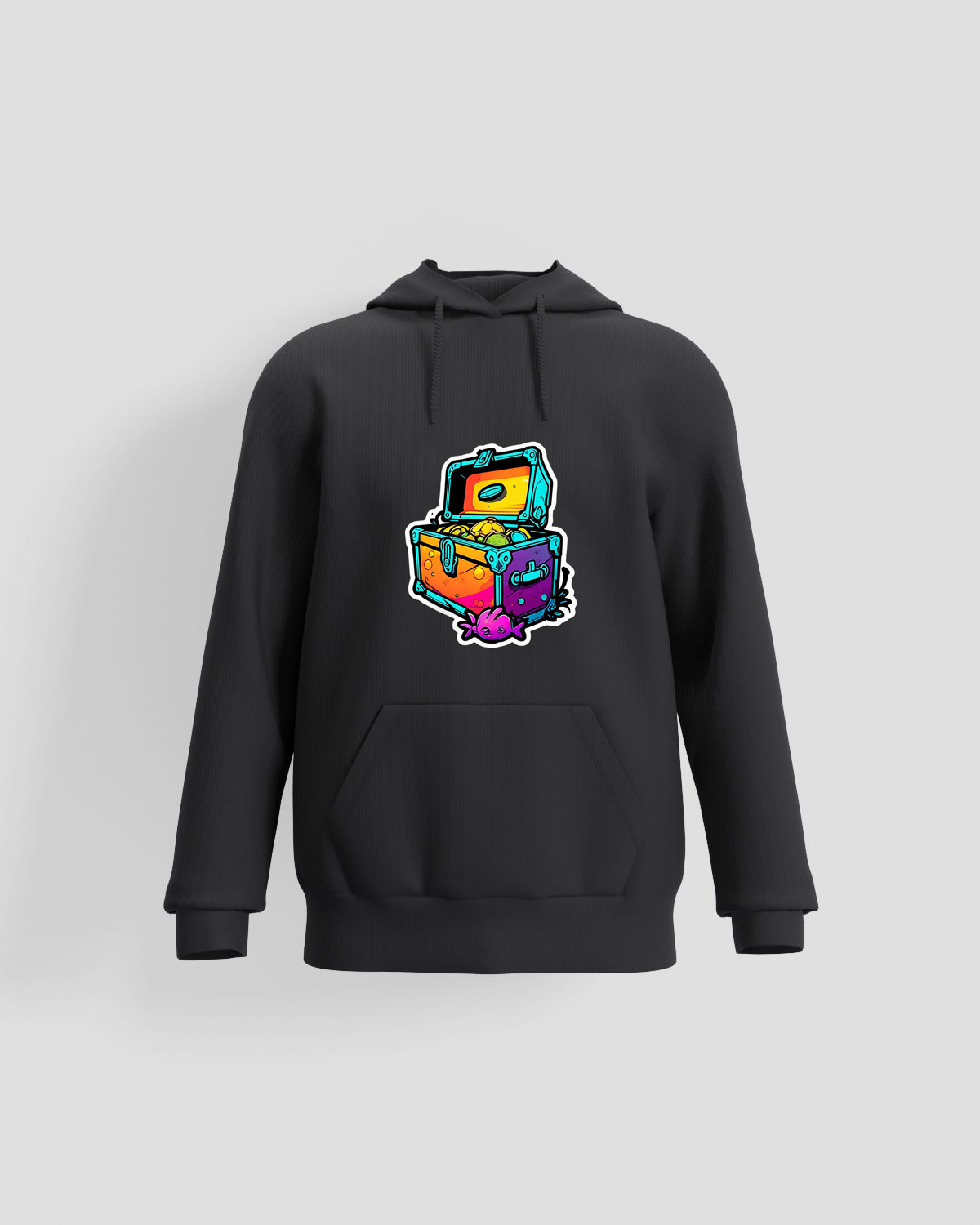 Treasure Hoodie, customizable, 80% cotton, Blackproduct image