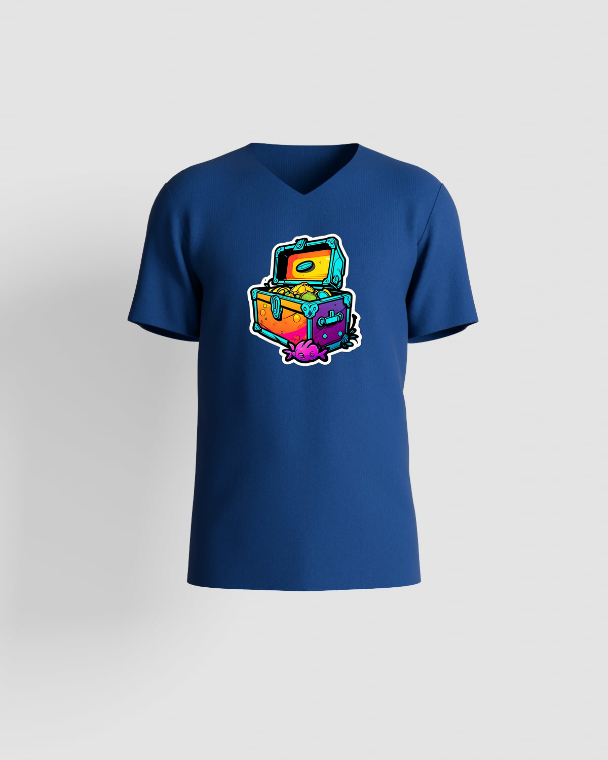 Treasure T-shirt, customizable, 100% cotton, unisex, Blueproduct image