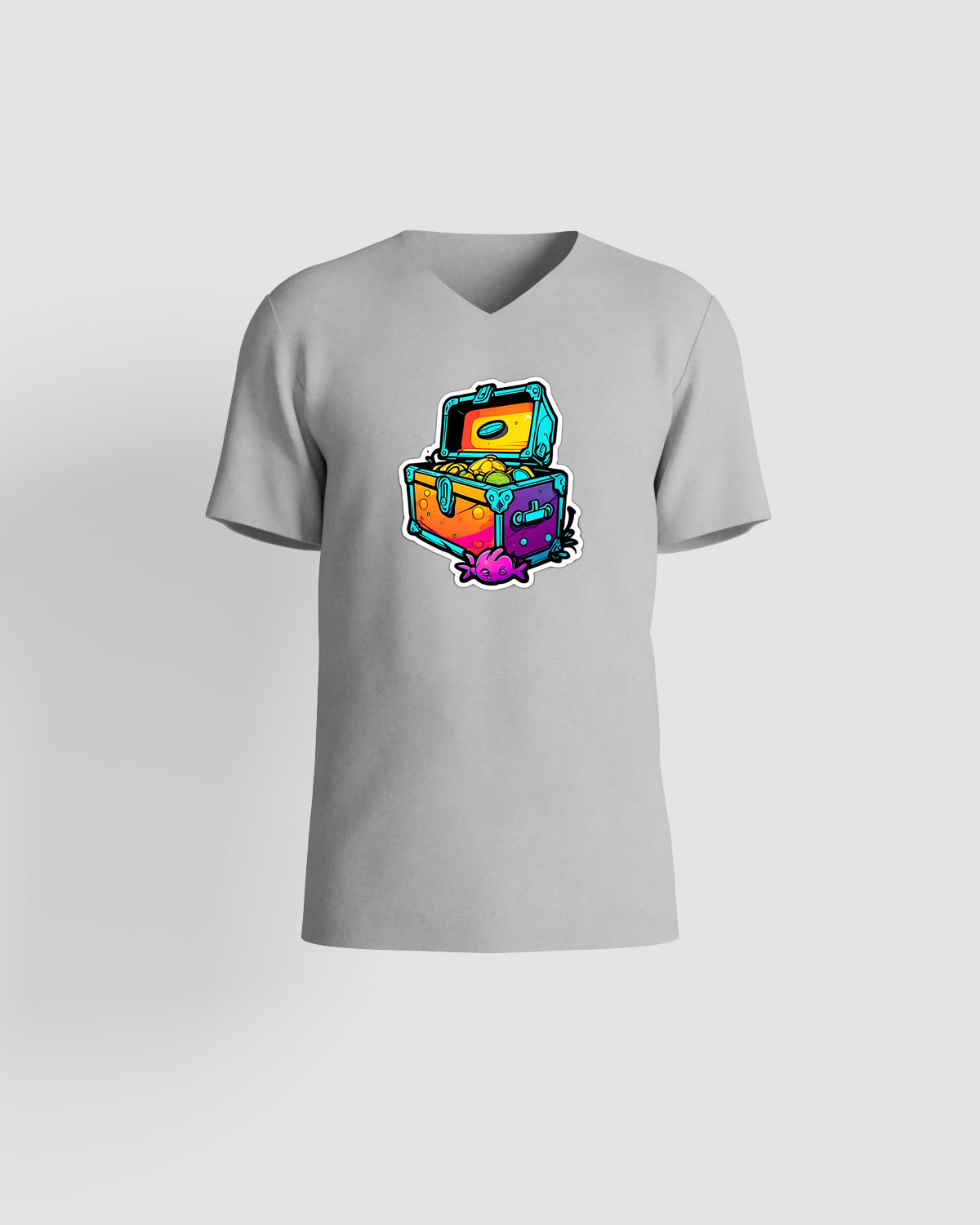 Treasure T-shirt, customizable, 100% cotton, unisex, Greyproduct image