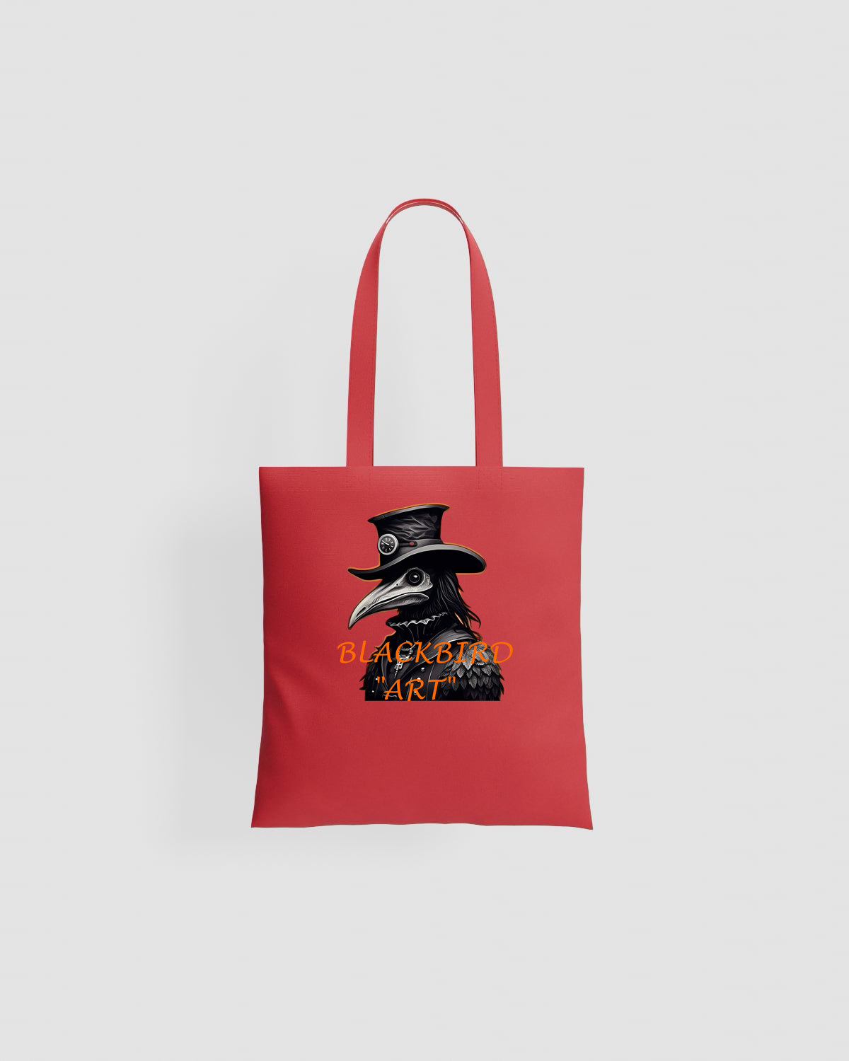 Blackbird-Art Tote bag personalizzabile 100% cotone Rossoproduct image
