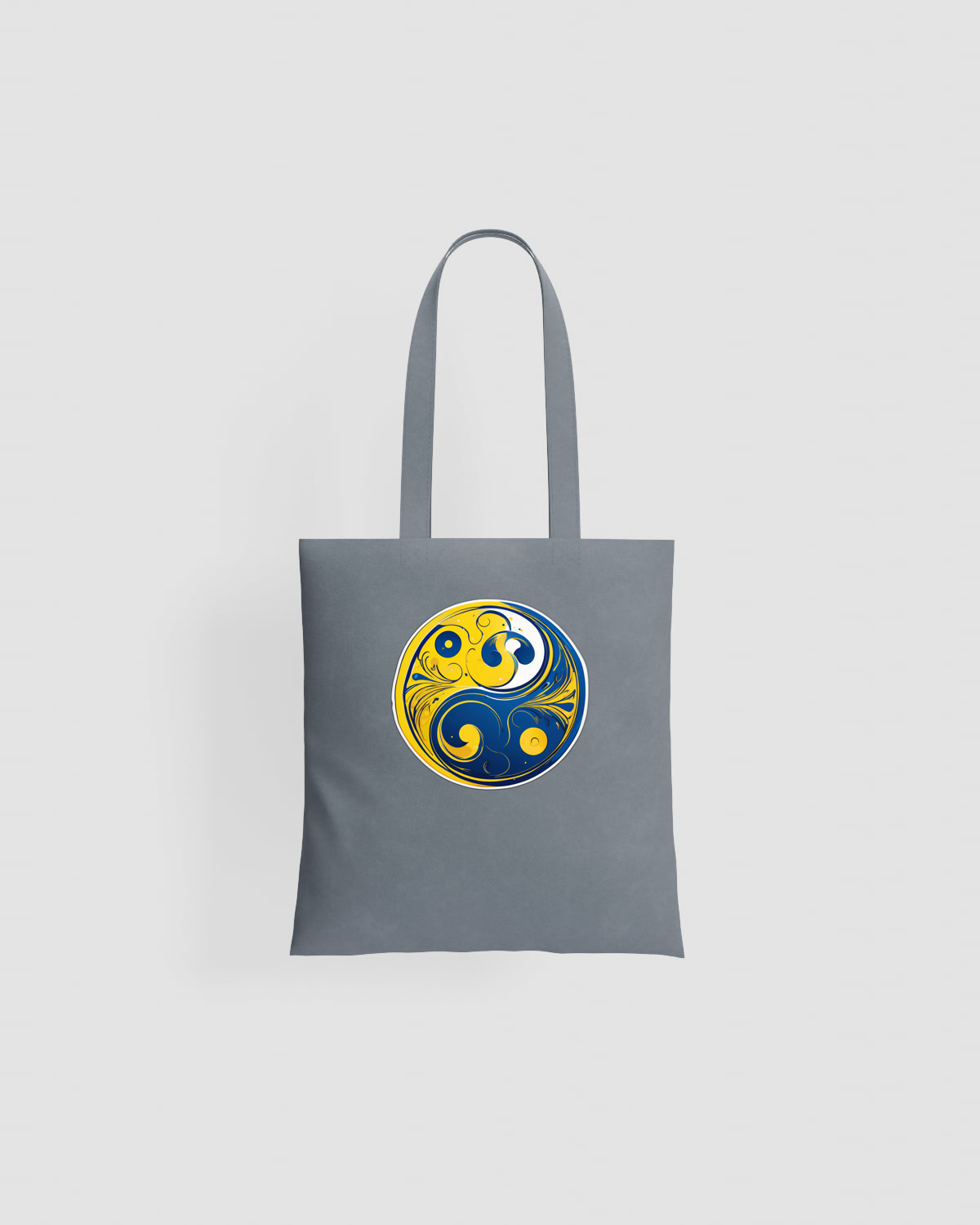 Blackbird-Art Tote bag personalizzabile 100% cotone Grigioproduct image