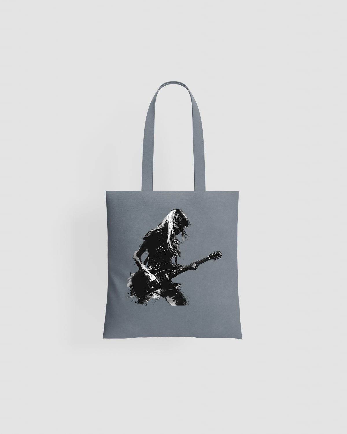 Blackbird-Art Tote bag personalizzabile 100% cotone Grigioproduct image