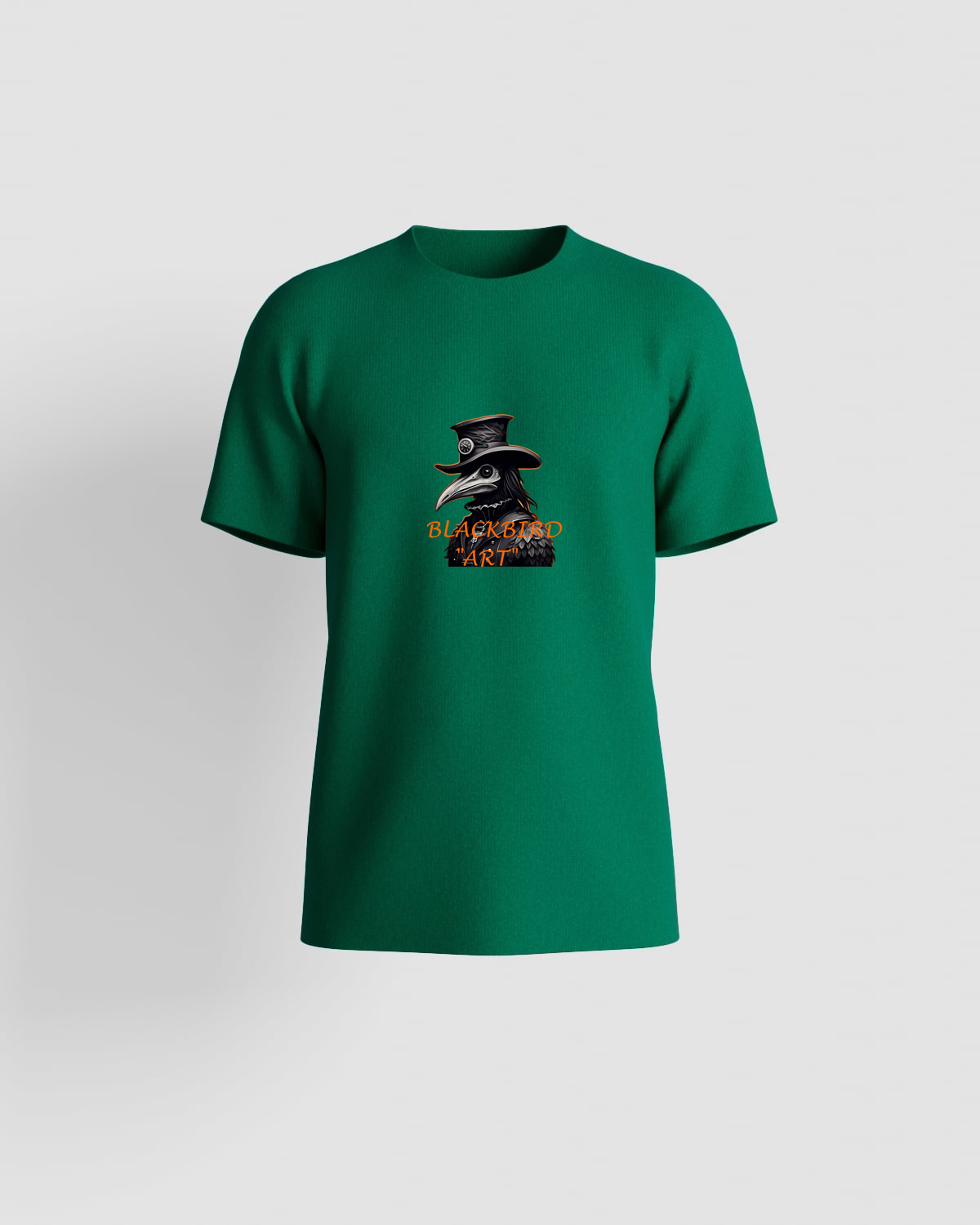 Blackbird-Art T-shirt personalizzabile 100% Cotone Unisex Verdeproduct image