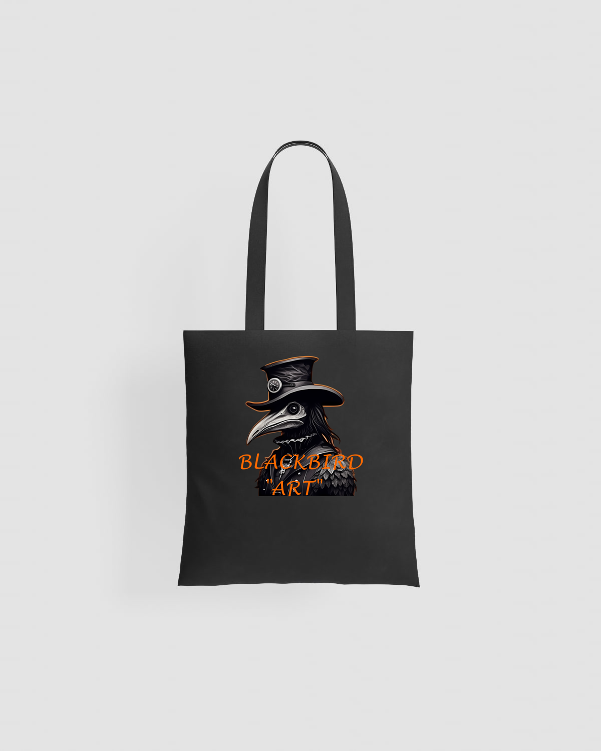Blackbird-Art Tote bag personalizzabile 100% cotone Neroproduct image