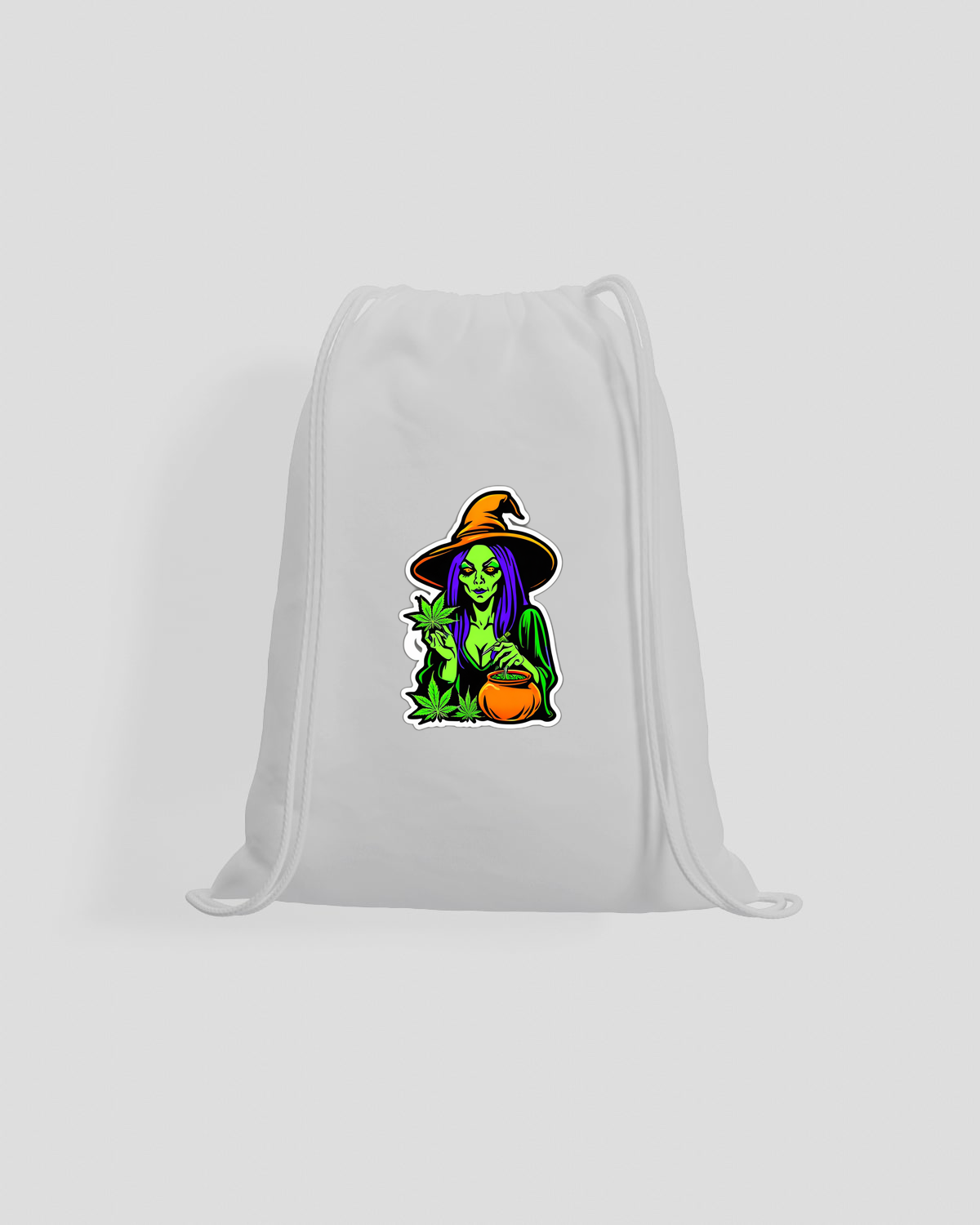 Weedcraft Drawstring Bag: Witchy Cannabis Charmproduct image
