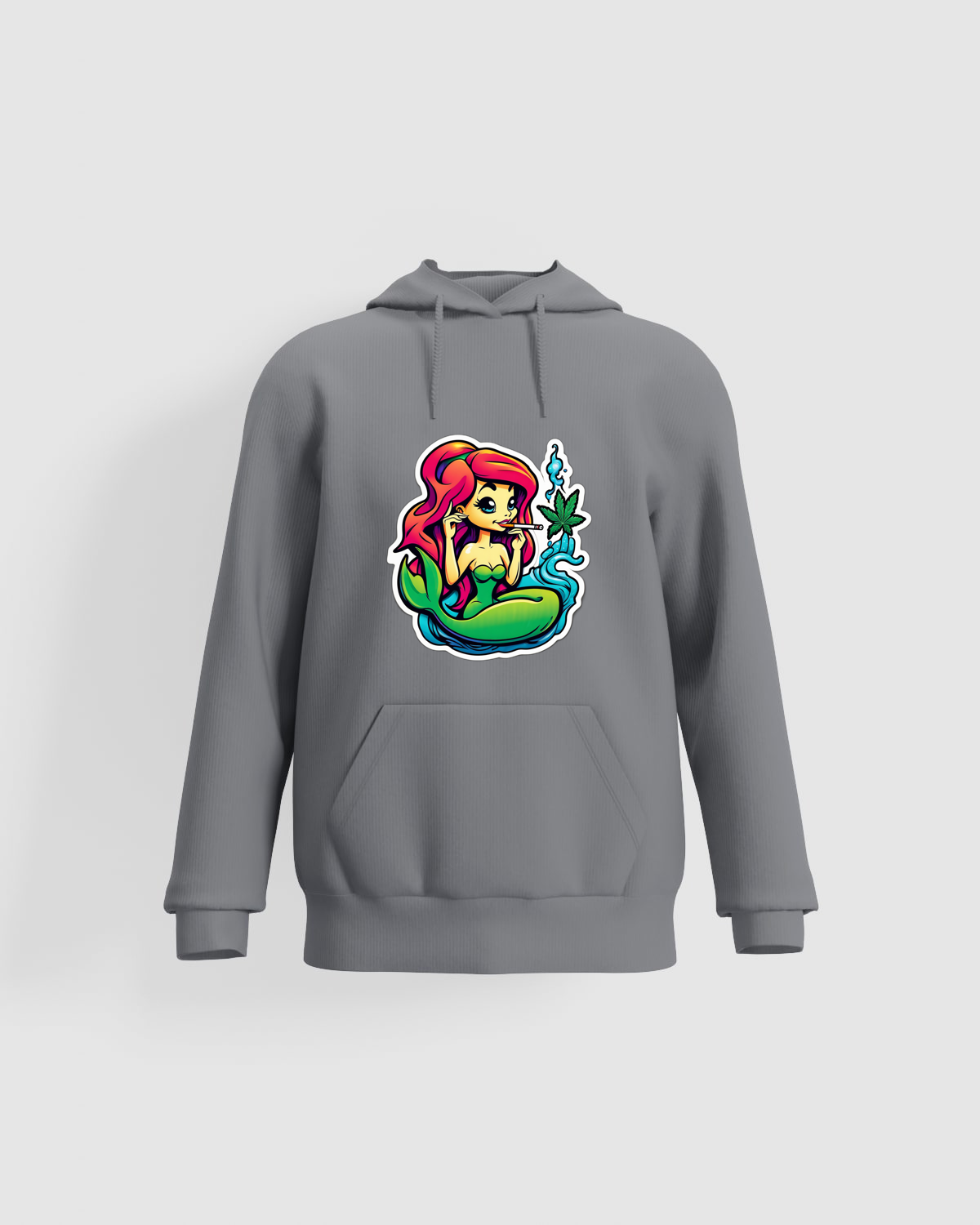 Weedcraft Hoodie, customizable, 80% cotton, Greyproduct image
