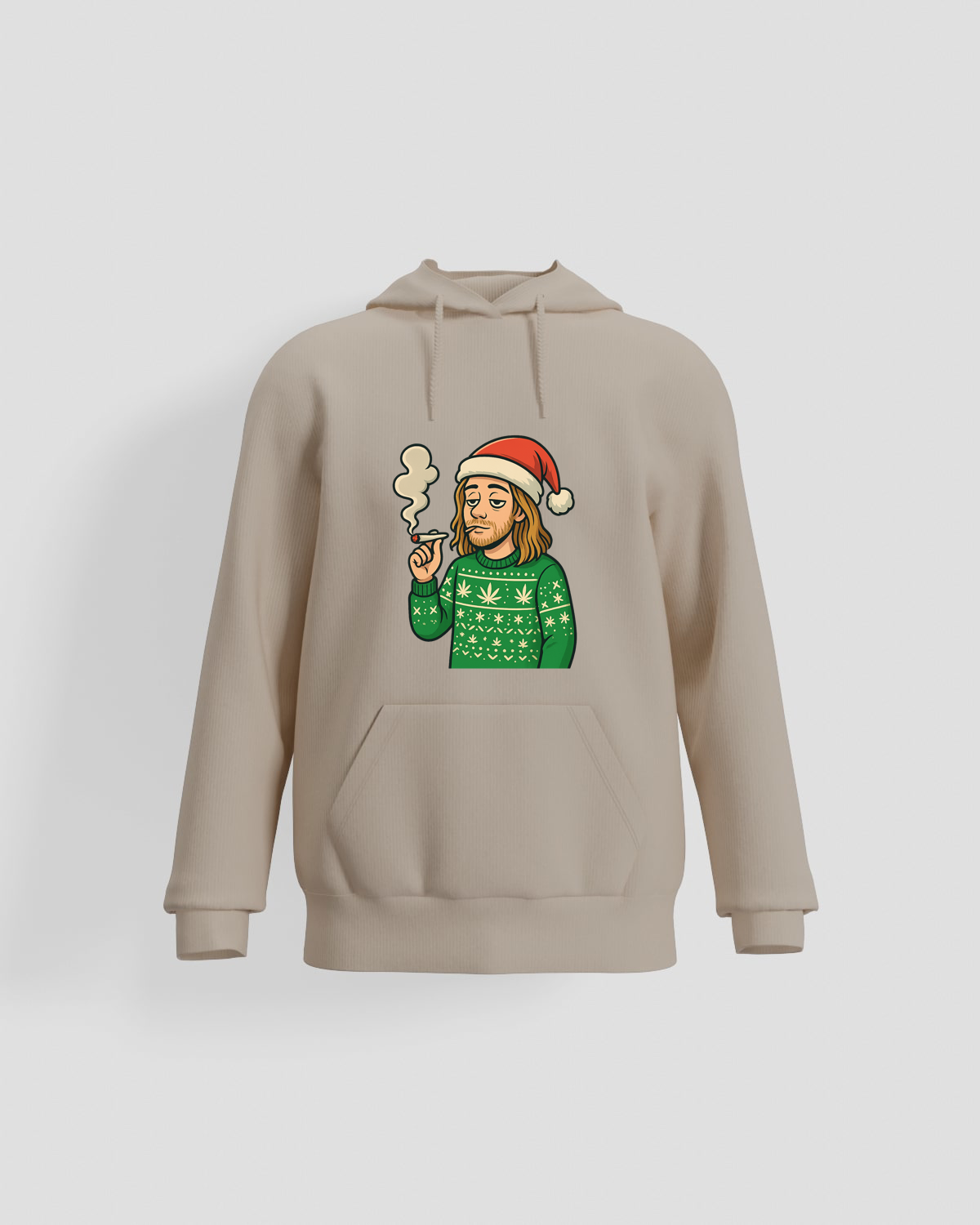 Weedcraft Bearded Santa Smokes Holiday Sweatshirtproduct image