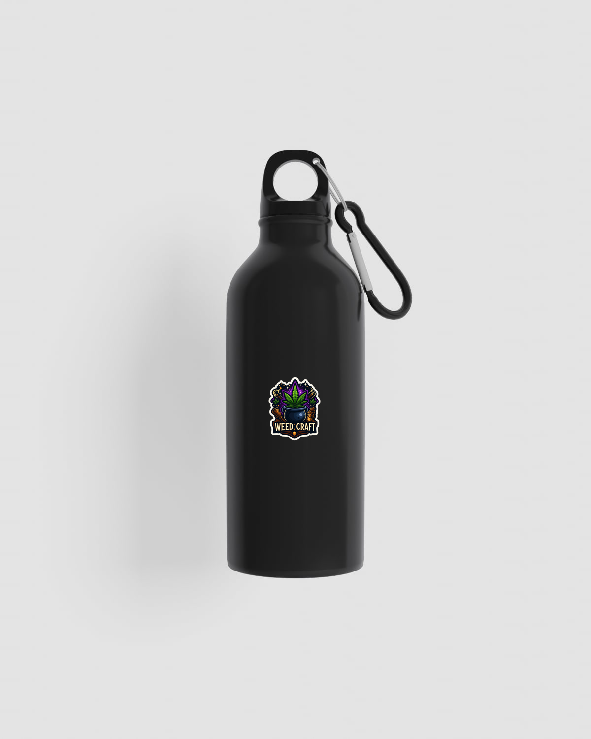 Weedcraft Water bottle, customizable, 100% recycled steel, Blackproduct image