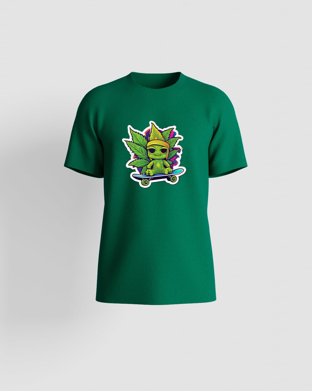 Weedcraft Green T-shirt Skateboarding Marijuana Leafproduct image