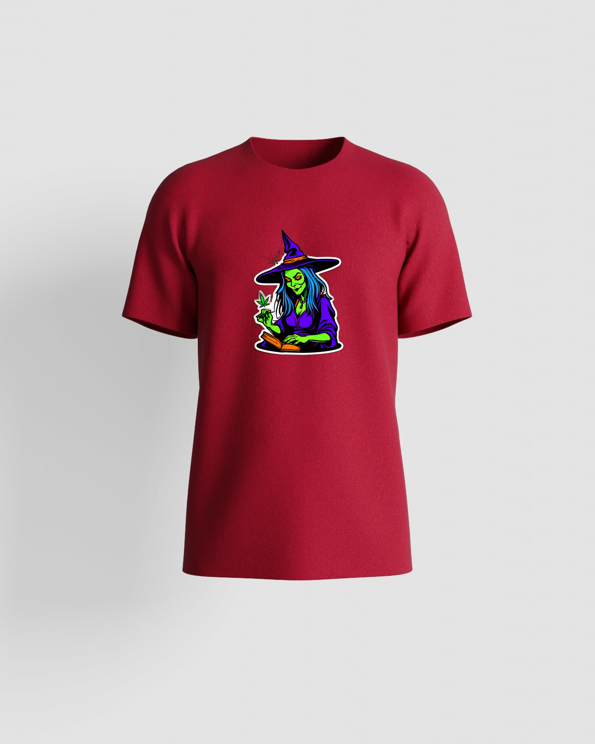 Weedcraft T-shirt: Green Witch Reading Book, Cannabis Princessproduct image