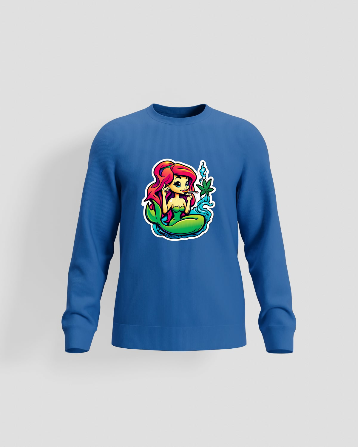 Weedcraft Hoodie, customizable, 80% cotton, Blueproduct image