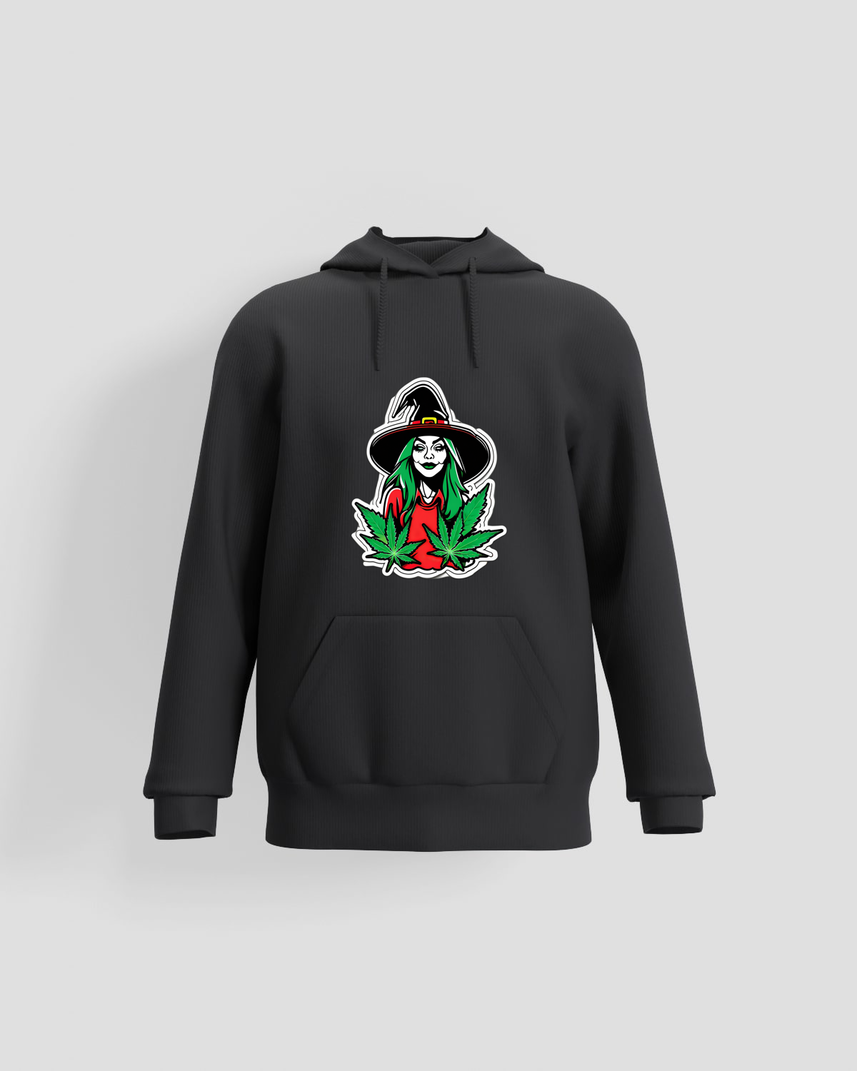 Weedcraft SWEATSHIRT Green Witch with Cannabis Leafproduct image