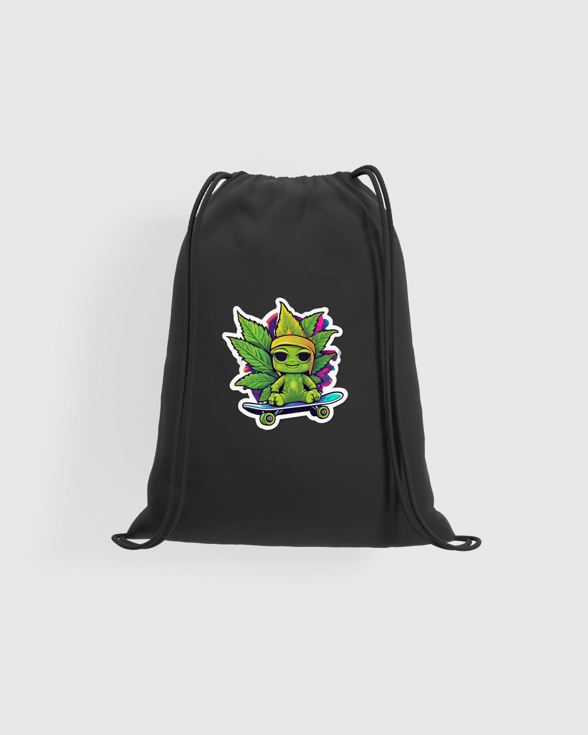 Weedcraft Green Drawstring Bag: Skate Leafproduct image
