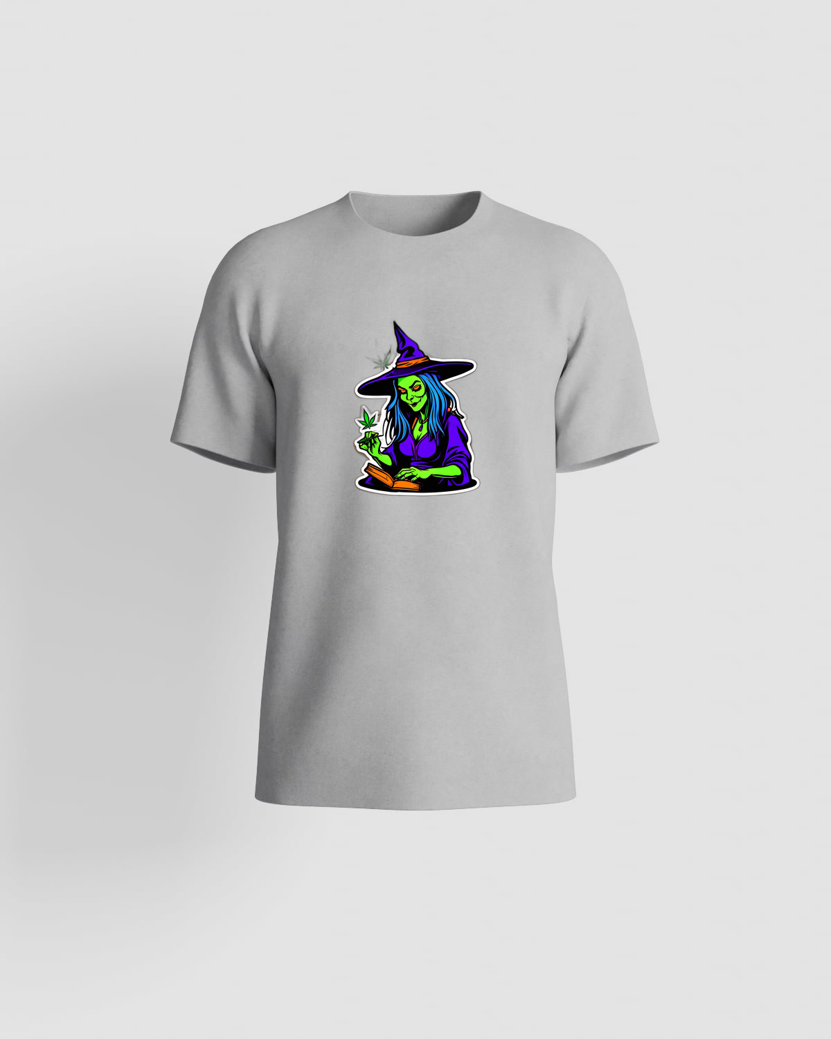 Weedcraft T-shirt: Green Witch Reading Book, Cannabis Princessproduct image