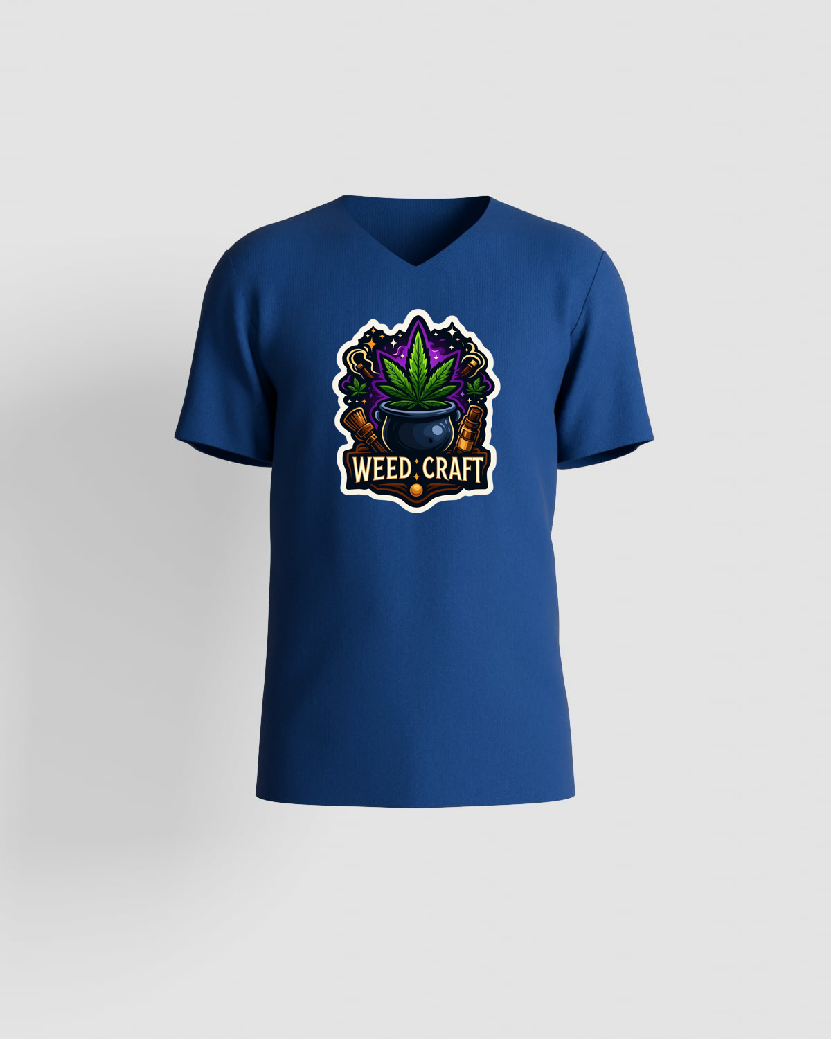 Weedcraft T-shirt, customizable, 100% cotton, unisex, Blueproduct image