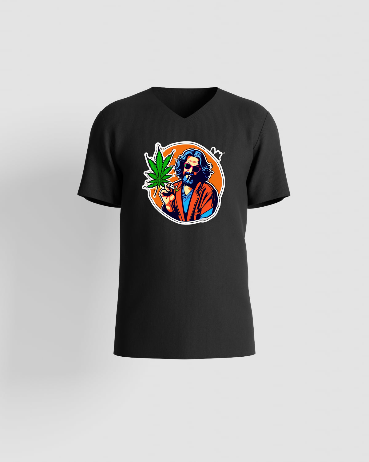 Weedcraft Black T‑shirt Smoking Marijuana Manproduct image