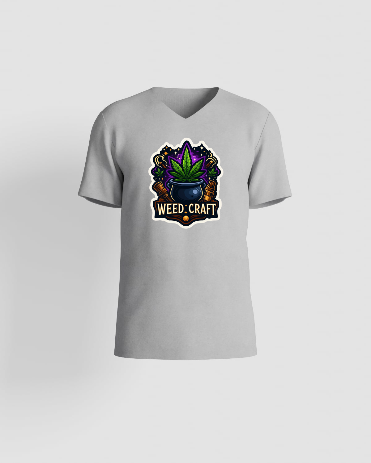 Weedcraft T-shirt, customizable, 100% cotton, unisex, Greyproduct image