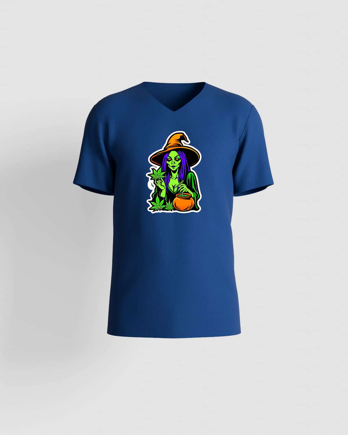 Weedcraft T-shirt: Green Witch with Marijuana Potproduct image