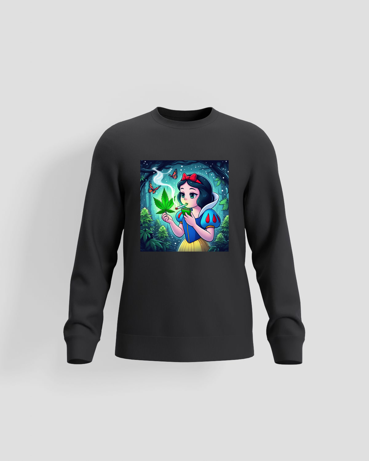 Weedcraft Hoodie, customizable, 80% cotton, Blackproduct image