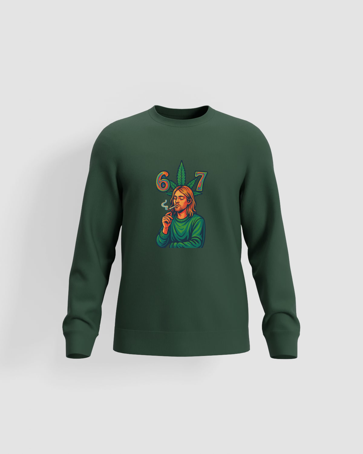 Weedcraft Black Sweatshirt Nirvana Smokeproduct image