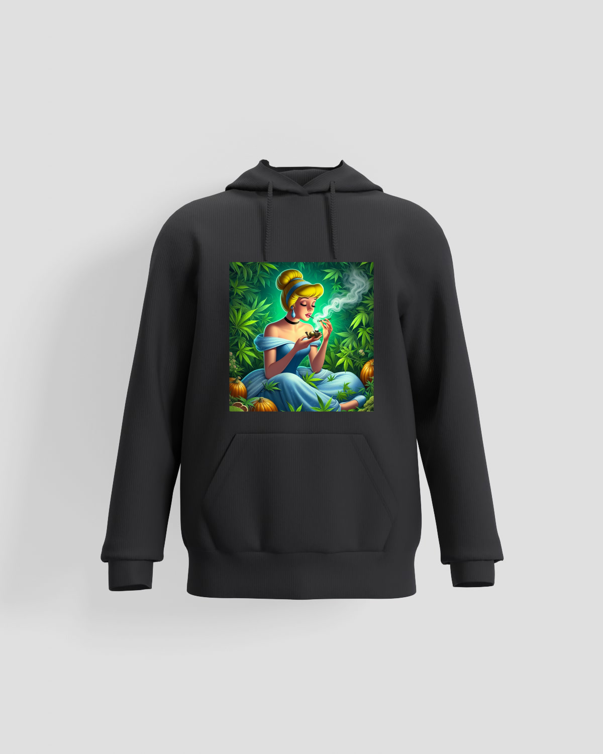 Weedcraft Hoodie, customizable, 80% cotton, Blackproduct image