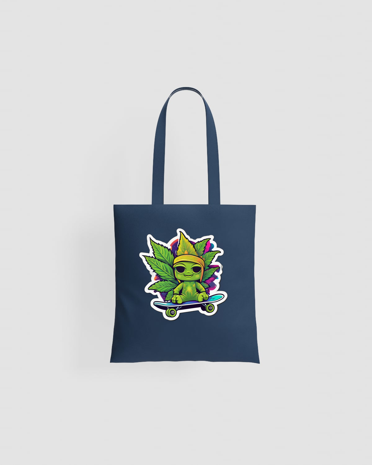 Weedcraft Green Skateboard Leaf Tote Bagsproduct image