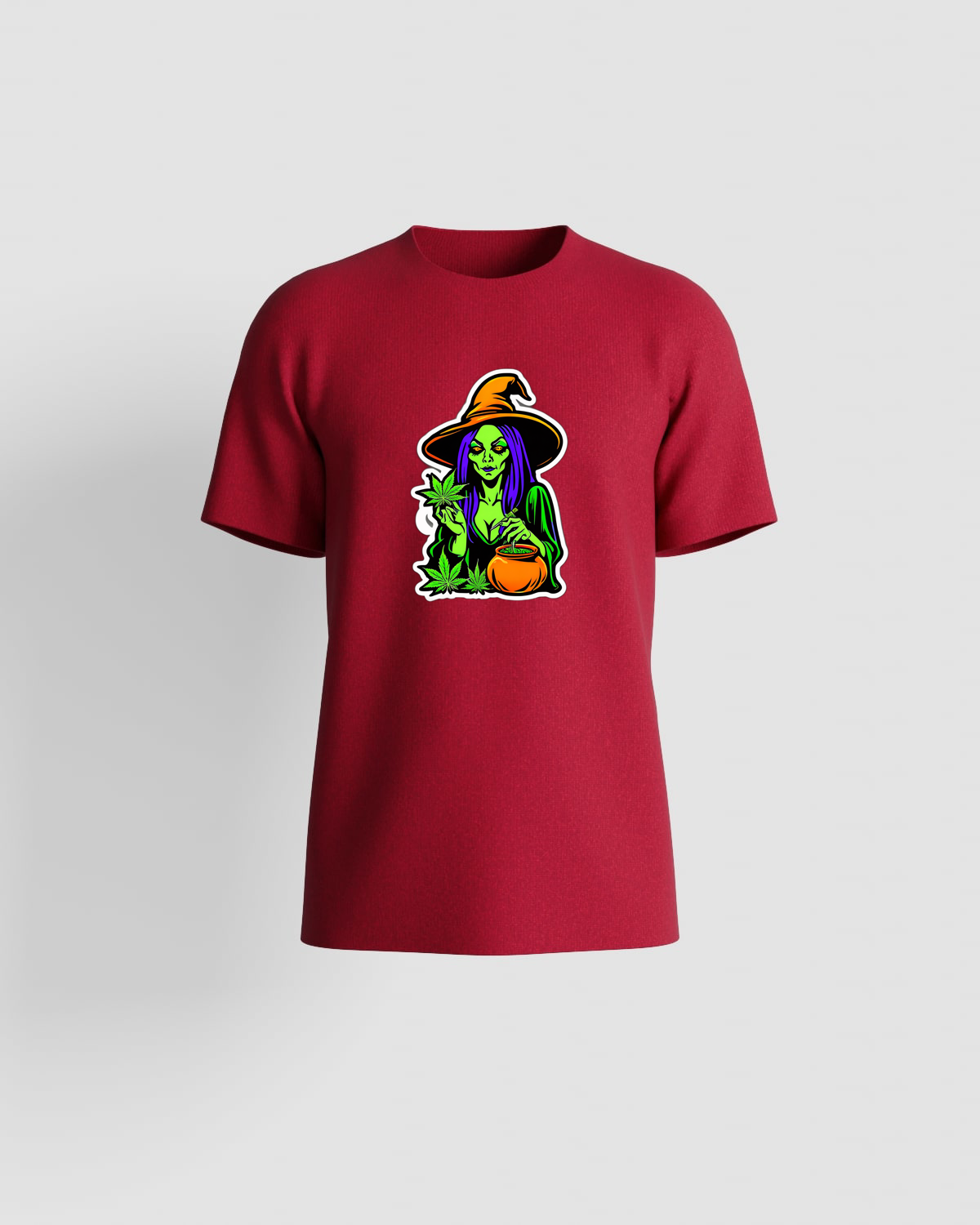 Weedcraft T-shirt: Green Witch with Marijuana Pot

product image