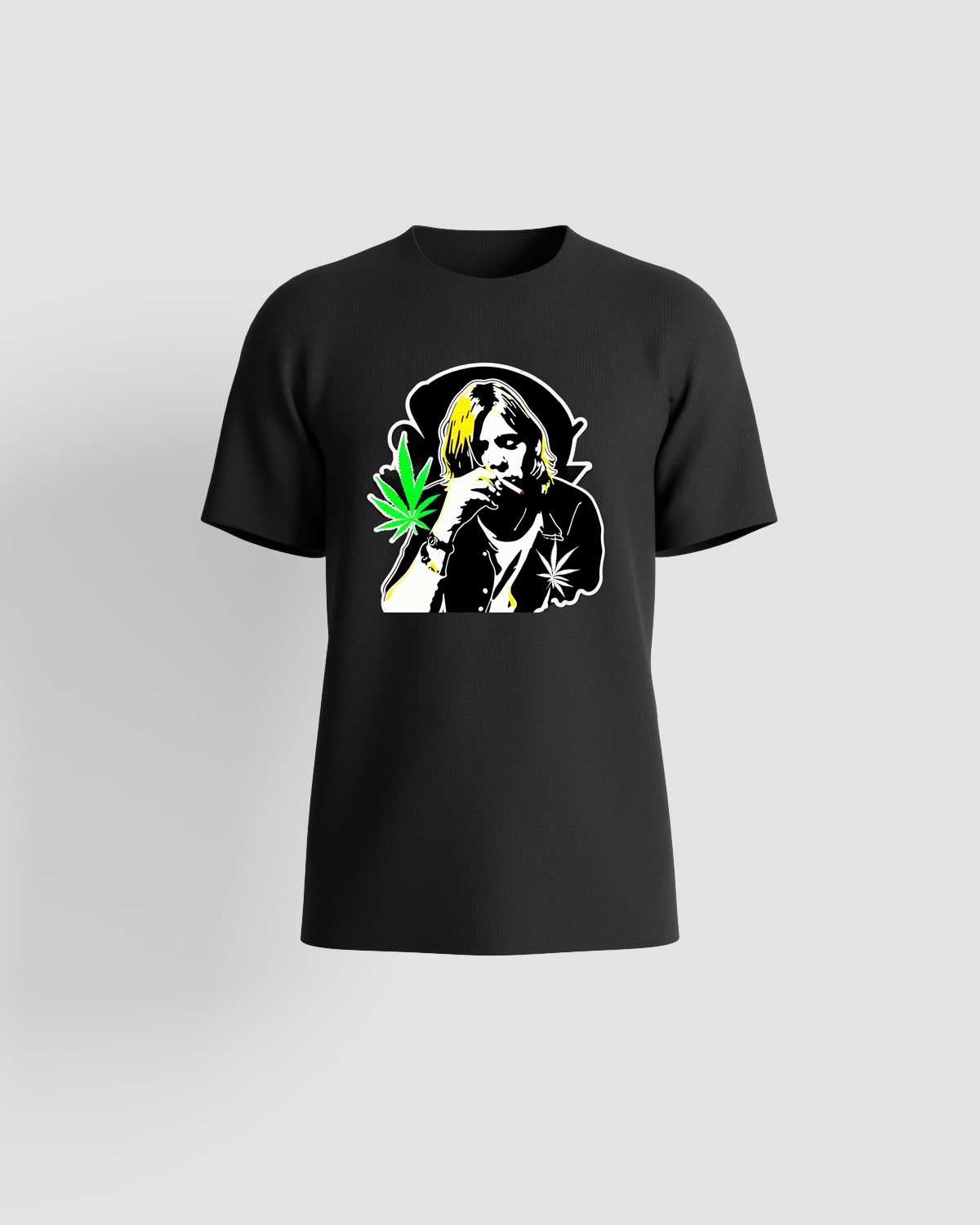 Weedcraft Black Grunge Marijuana T-Shirtproduct image