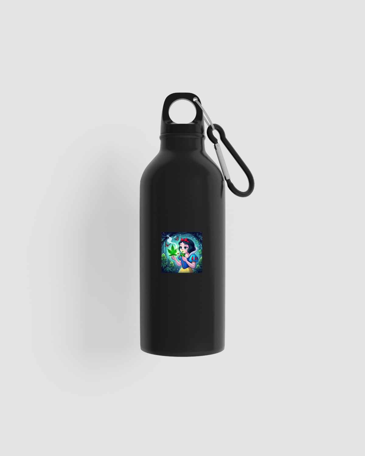Weedcraft Water bottle, customizable, 100% recycled steel, Blackproduct image