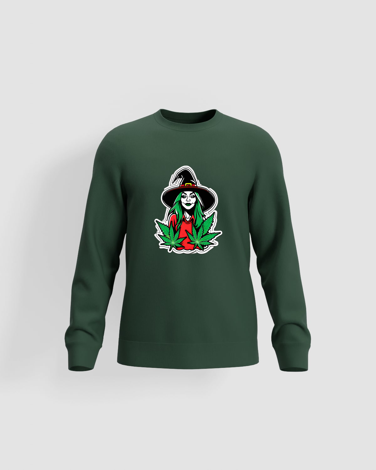 Weedcraft Green Witch Leaf Sweatshirtproduct image