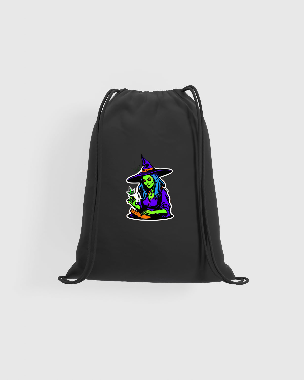 Weedcraft Drawstring Bag: Green Witch Book & Cannabisproduct image