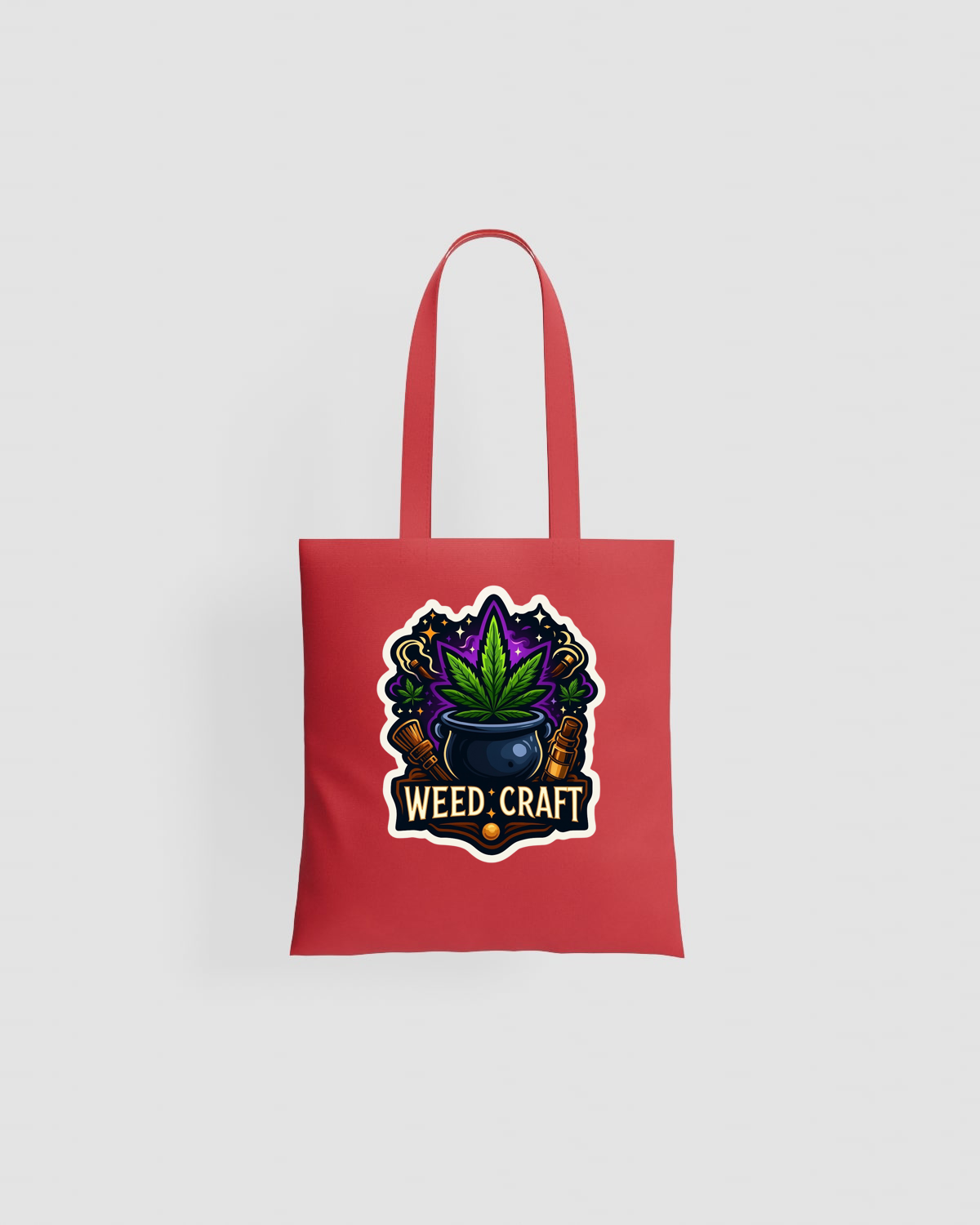 Weedcraft Tote bag, customizable, 100% cotton, unisex, Redproduct image