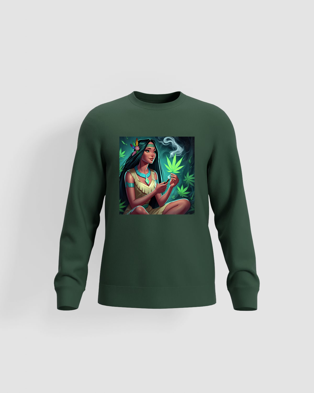Weedcraft Hoodie, customizable, 80% cotton, Greenproduct image