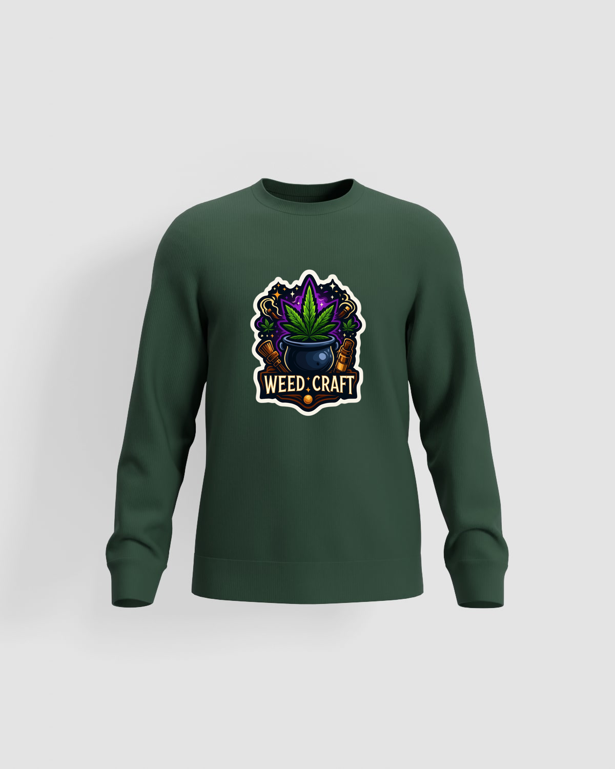 Weedcraft Hoodie, customizable, 80% cotton, Greenproduct image