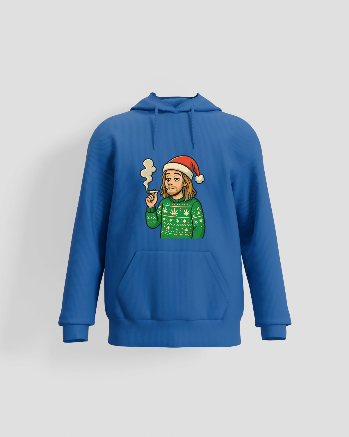 Weedcraft Bearded Santa Smoking Holiday Sweatshirtproduct image