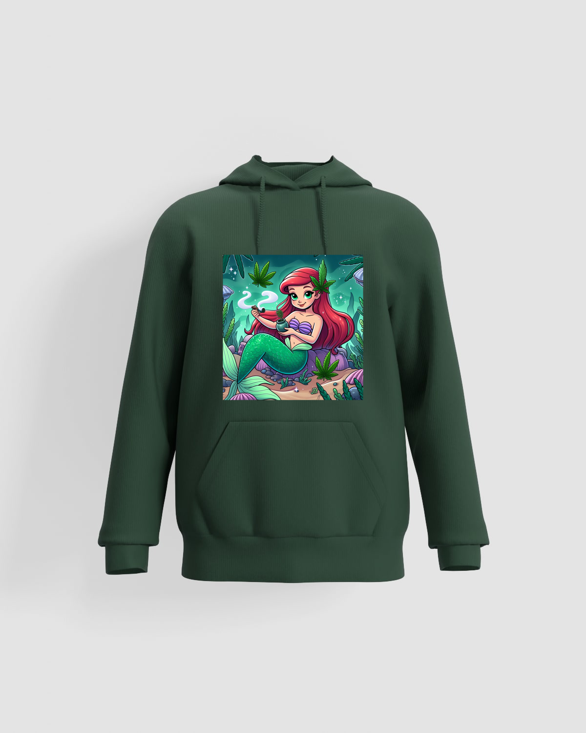 Weedcraft Hoodie, customizable, 80% cotton, Greenproduct image