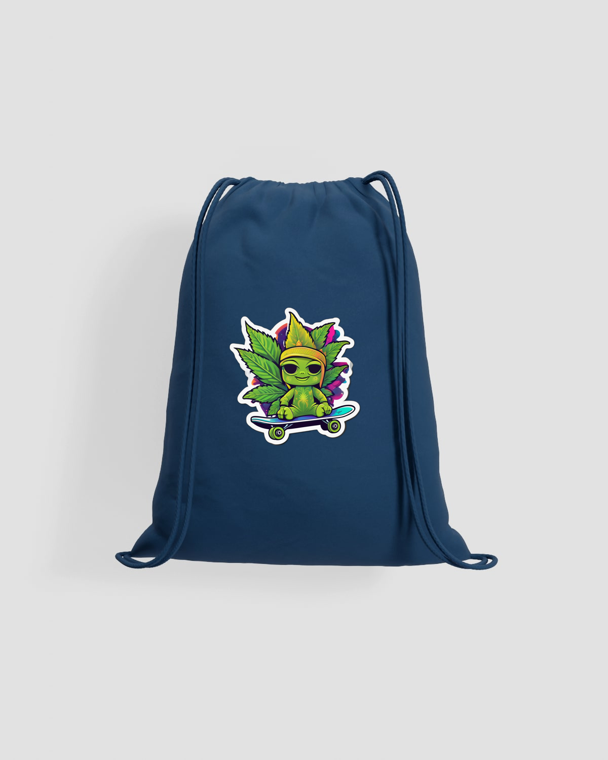 Weedcraft Green Skate Leaf Drawstring Bagproduct image