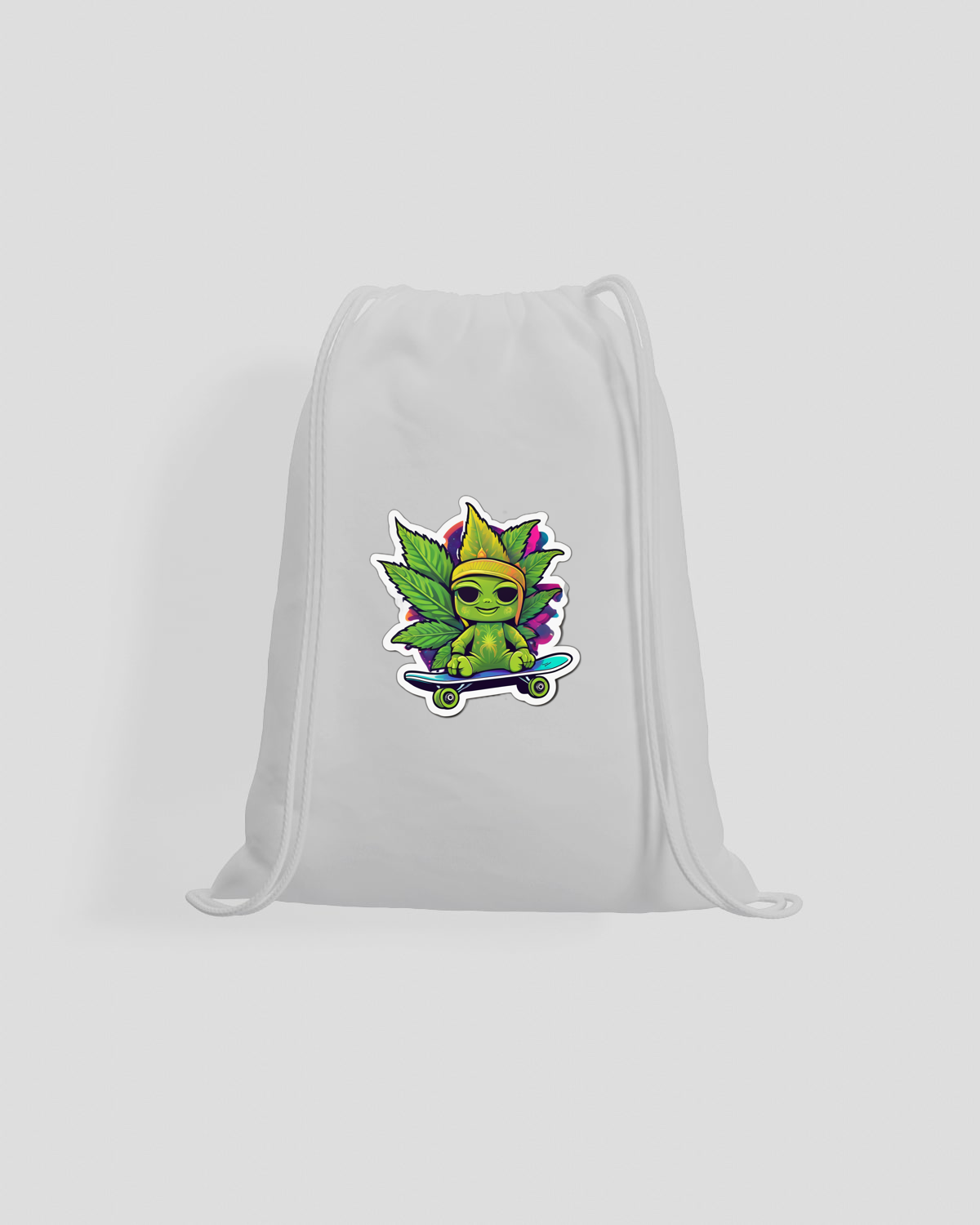 Weedcraft Green Drawstring Bag Skate Leafproduct image