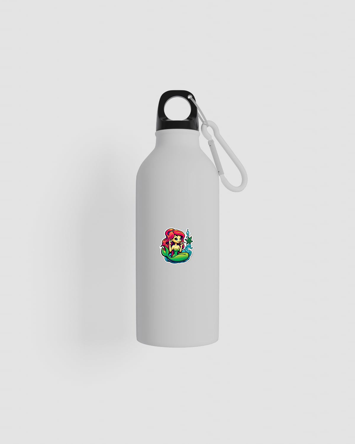 Weedcraft Water bottle, customizable, 100% recycled steel, Whiteproduct image