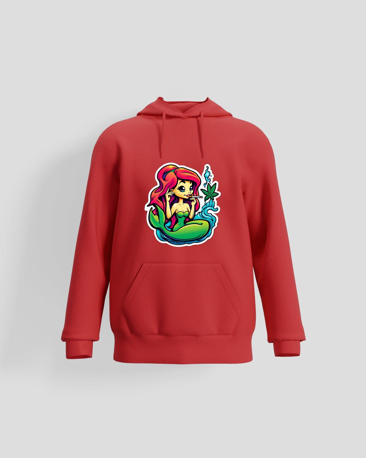 Weedcraft Hoodie, customizable, 80% cotton, Redproduct image