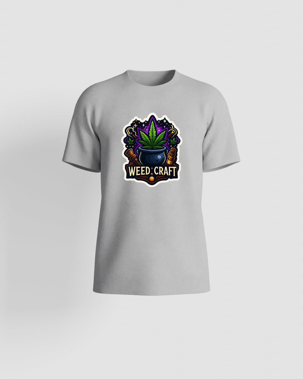 Weedcraft T-shirt, customizable, 100% cotton, unisex, Greyproduct image