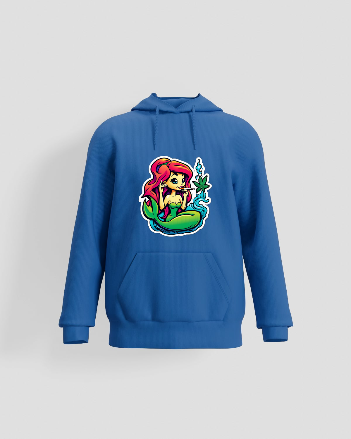 Weedcraft Hoodie, customizable, 80% cotton, Blueproduct image