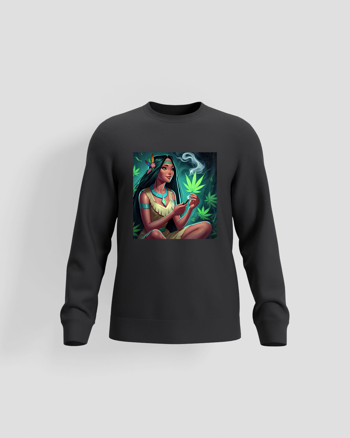 Weedcraft Hoodie, customizable, 80% cotton, Blackproduct image