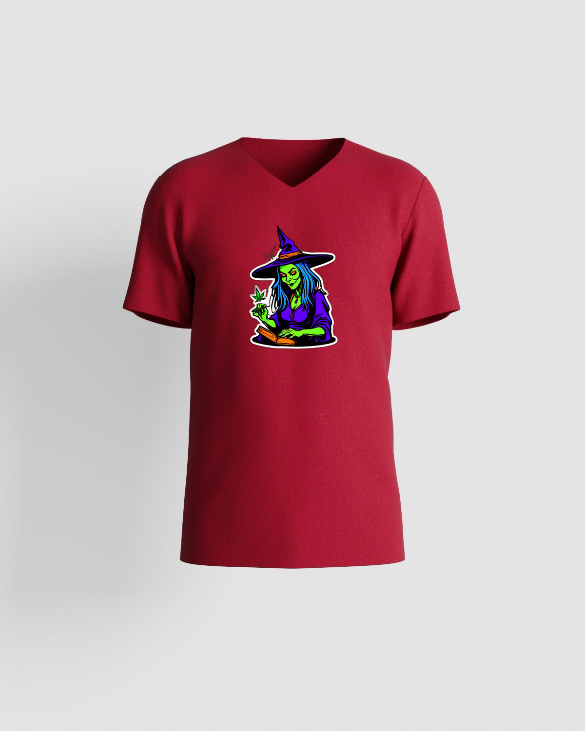 Weedcraft T-shirt: Green Witch Reading Book, Cannabis Princessproduct image