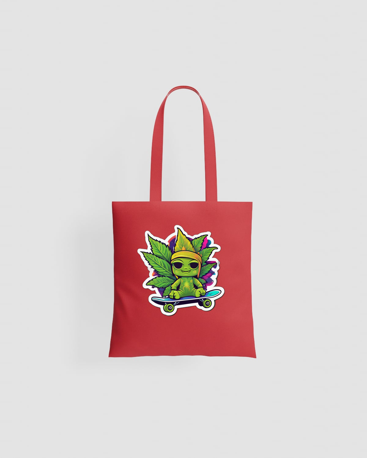Weedcraft Green Tote Bags: Skate Leafproduct image